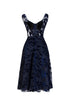 Square Neck Tulle Detailed Midi Dress